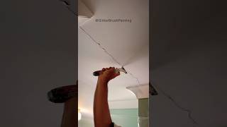 How to fix a cracked ceiling#ashortaday #painting #asmr #like #homeimprovement #glitterbrushpainting