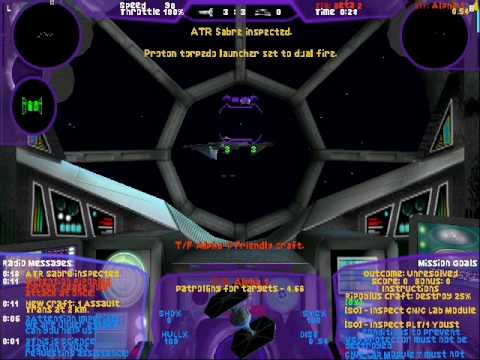 Playthrough of TIE Fighter Total Conversion Battle 2 Mission 2 - Intercept Attack