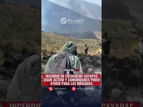 INCENDIO EN COTACACHI-CAYAPAS SIGUE ACTIVO Y COMUNIDADES PIDEN AYUDA PARA LAS BRIGADAS