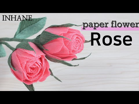 paper flower lovely rose with crepe paper tutorial
