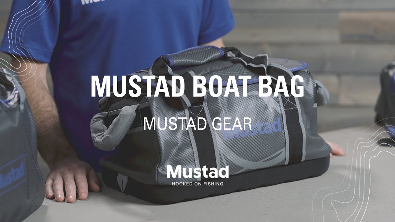 Mustad Waterproof Jig Fishing Tackle Bag Dark Grey/blue MB020 for sale  online