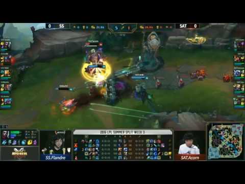 SS vs SAT Highlights Game 1 Tencent LPL Summer 2016 W3D1 Snake vs Saint