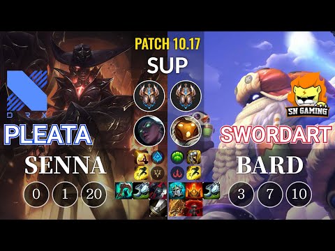 DRX Pleata Senna vs SN SwordArt Bard Sup - KR Patch 10.17