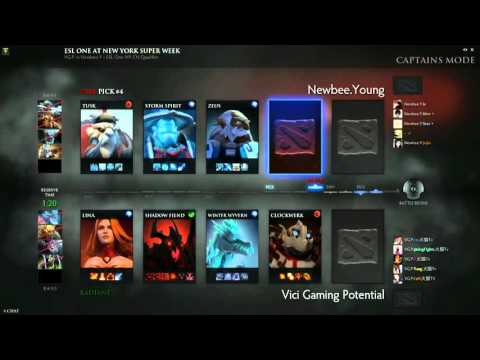 VG P vs Newbee Y Game 1 - ESL One NY CN Qualifier - @TobiWanDOTA @RyuUboruZDotA