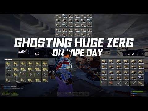GHOSTING HUGE ZERG (qM) ON WIPE DAY | Rust PVP Highlights #44
