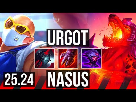 URGOT vs NASUS (TOP) | Good KDA: 11/1/11 | NA Master | 25.24