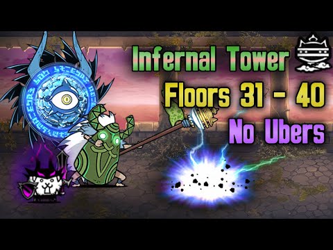 Infernal Tower Floors 31-40 [Getting Yulala True Form!] | The Battle Cats