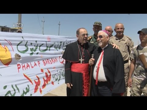 Le cardinal Philippe Barbarin en visite à Qaraqosh