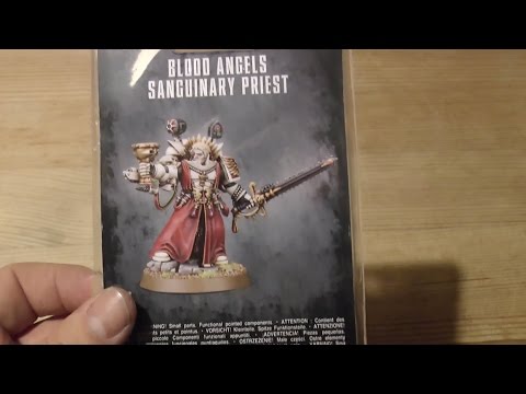 Blood Angels New Sanguinary Priest unboxing and review (WH40K)