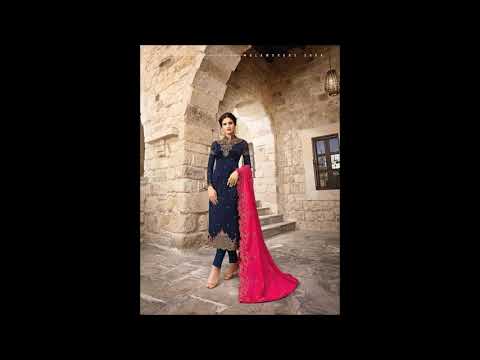 MIHIKA | GLOSSY SIMAR | GEORGETTE SUITS | OCCASIONAL WEAR DESIGNS | INDIAN SUITS CATALOG