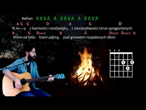 Piotr Rogucki "A my" -PROSTE CHWYTY- JAK ZAGRAĆ NA GITARZE + tekst