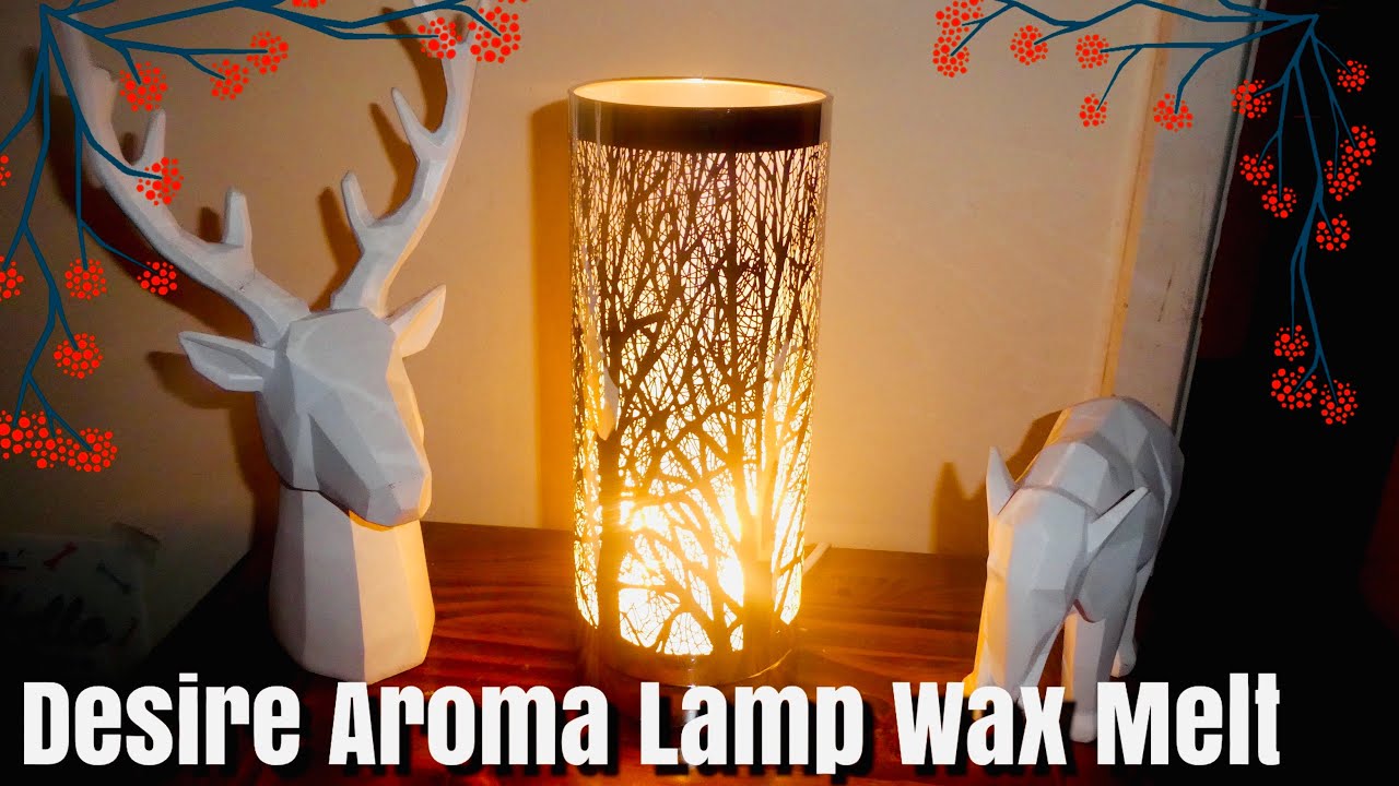 Desire Aroma Lamp Silver Tree Cylinder Electric Touch Wax Melt Oil Burner Light!Unboxing & first use