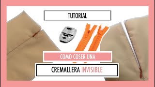 Cómo coser una cremallera invisible