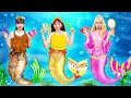 Poor vs Rich Vs Giga Rich Girl At Mermaid Makeover Contest - Funny Stories About Baby Doll Family