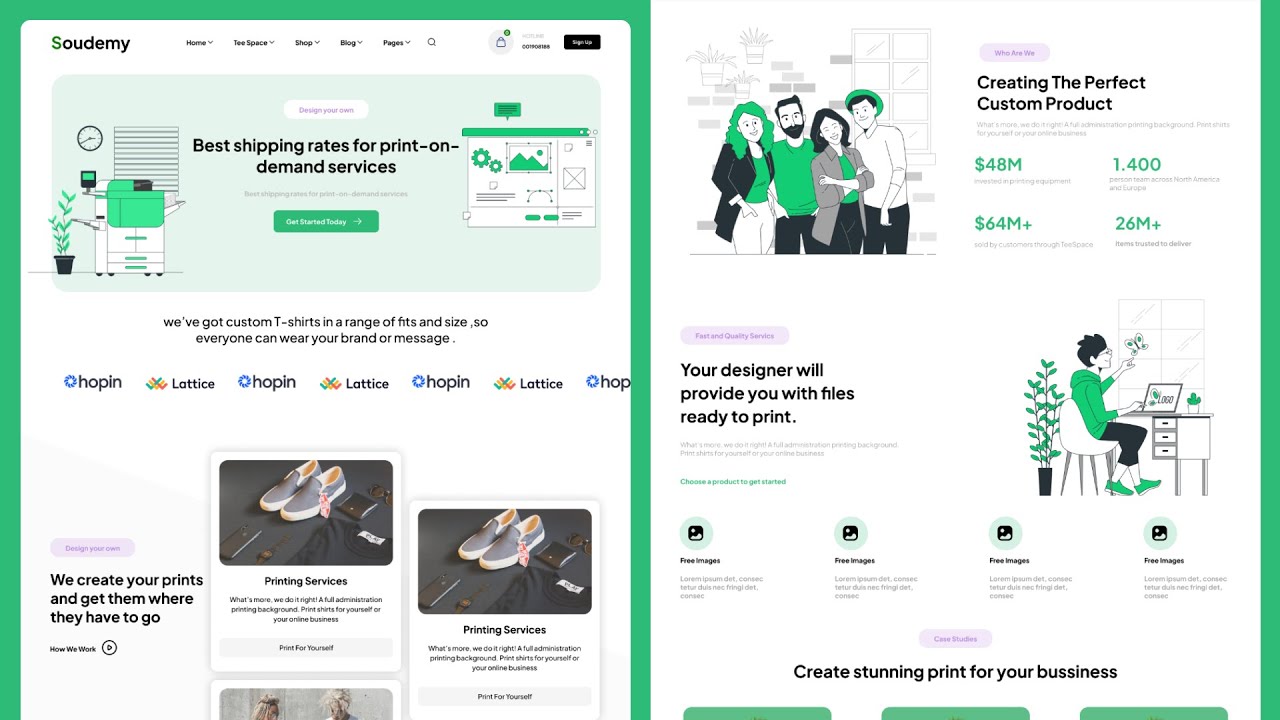 Services Landing Page UI Design in Figma