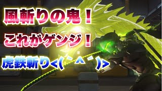 【オーバーウォッチ】ゲンジの風斬りが炸裂！虎鉄斬り！　【overwatch実況】