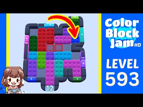Color Block Jam Level 593 Solution Walkthrough