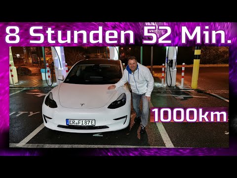 Tesla Model 3 LR AWD 1000km Challenge🎯Zusammenfassung🎬