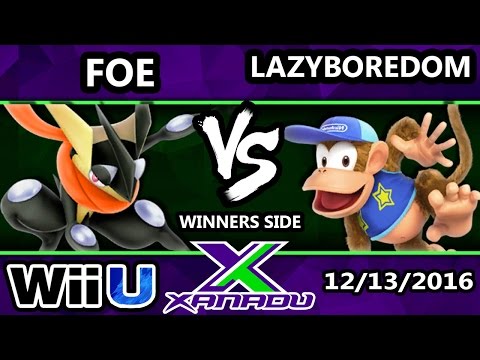 S@X 180 - Foe (Greninja) Vs. Lazyboredom (Diddy Kong, Little Mac) - SSB4 Tournament - Smash 4