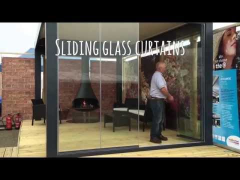 Sliding glass curtains