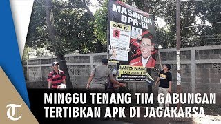 Minggu Tenang Tim Gabungan Tertibkan APK di Jagakarsa