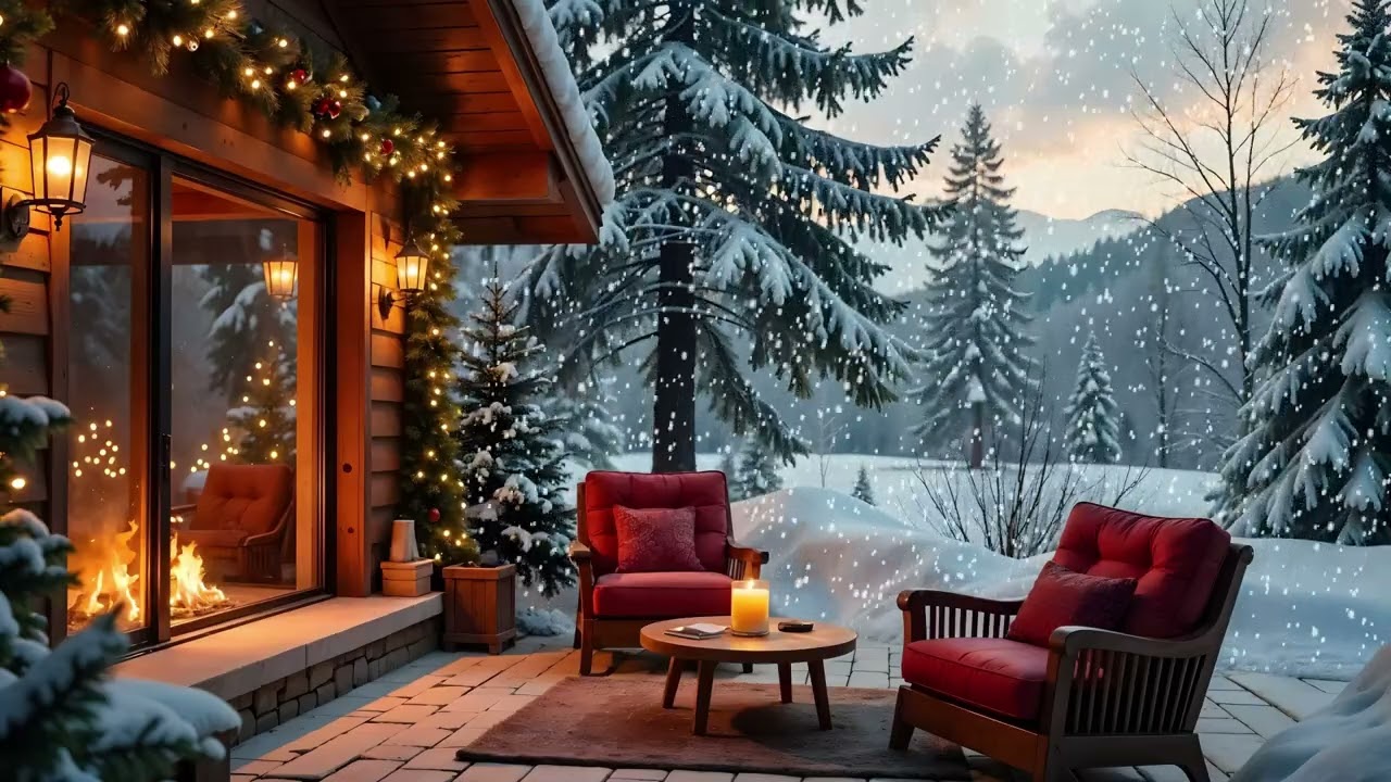 Cozy Winter Coffee Shop Ambience & Smooth Jazz Music for Studying ⛄ Relaxing Jazz Instrumental Music