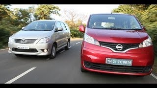 Comparo - 2012 Nissan Evalia vs Toyota Innova in India