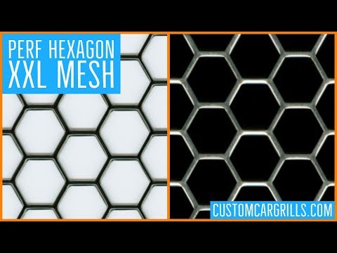 CCG 16x48 Perf Hexagon XXL Grille Mesh Sheet Silver 