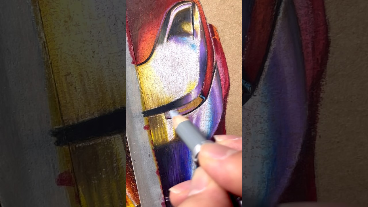 【パート2】アイアンマンを1時間と10時間で描き比べてみた。#shorts