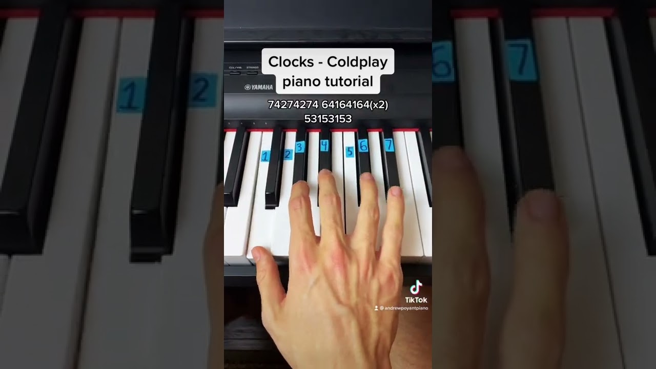 Clocks - Coldplay easy piano tutorial!