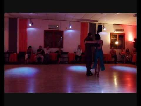  Cristina Sosa  and  Daniel Nacucchio  are  dancing  to  the  tango  "  Fueron Tres Años  "