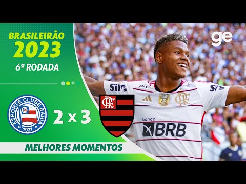 Gols e lances de Bahia x Flamengo