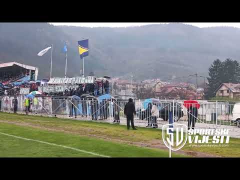Druga liga FBiH - grupa Centar 2022/23, Famos Hrasnica - Čelik Zenica 0-1, izvedba himne BiH