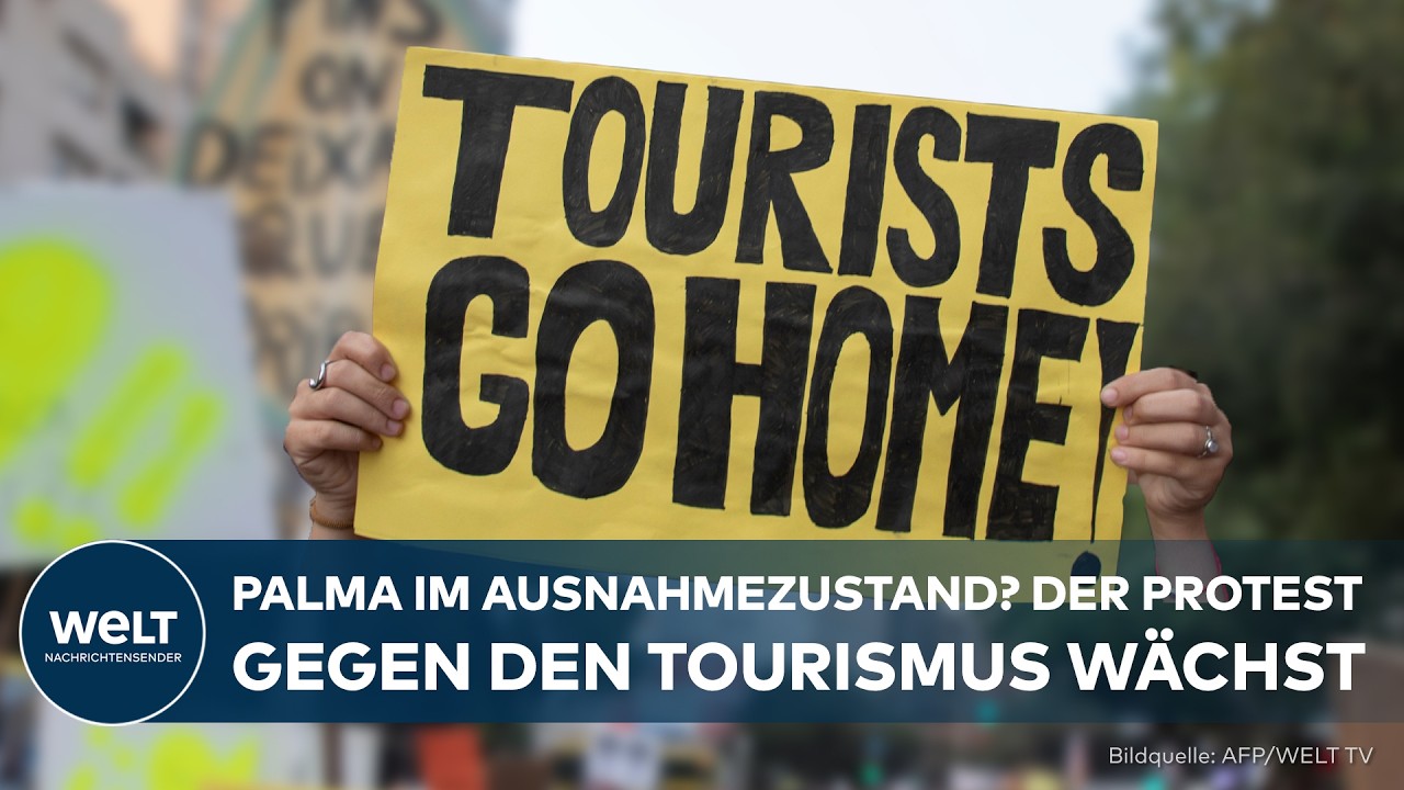 MASSENTOURISMUS AUF MALLORCA: Tausende demonstrieren in Palma gegen Urlaubermassen!
