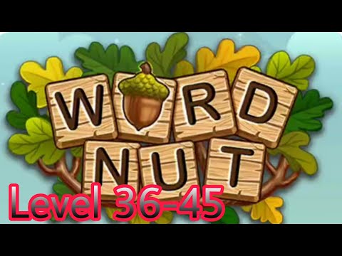 WORD NUT || PUZZLE GAMES AND CROSSWORDS || LEVEL 36-45 - YouTube