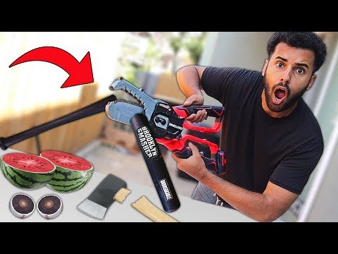 I Bought The Most POWERFUL Alligator CHAINSAW On Earth!!  *IT CUTS THROUGH ANYTHING!!* Video