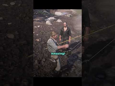 Kieran's reaction if Arthur throws the Legendary Fish back into the lake