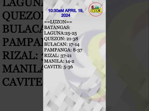 Stl Result Today 10:30am April 19, 2024 Stl Results Mindanao