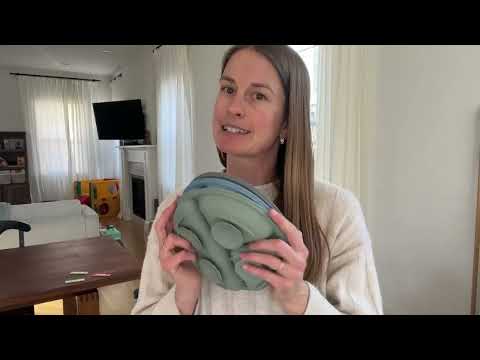 WeeSprout Divided Silicone Baby Plates – Suction Base, Microwave & Dishwasher Safe