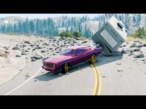 Mobil vs Rock #15 - BeamNG Drive