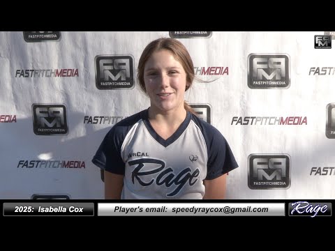 2025 Isabella Cox Athletic Lefty Slapper, Pitcher and Outfielder Softball Skills Video - Norcal Rage