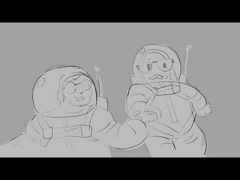 Charborg and Criken in space // animated