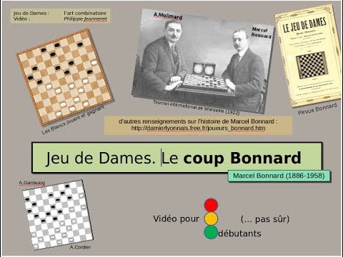 Jeu de Dames - draughts - Coup bonnard