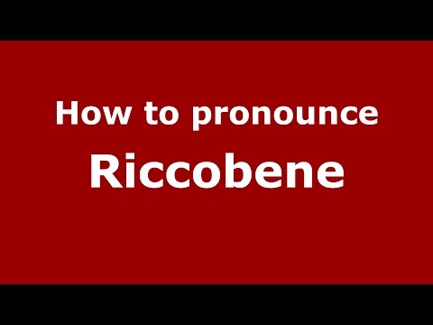 How to pronounce Riccobene