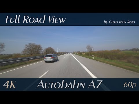 Autobahn (A7), Germany: Rastplatz Arenholzer See - Rastplatz Jalm - 4K (UHD/2160p/60p) Video
