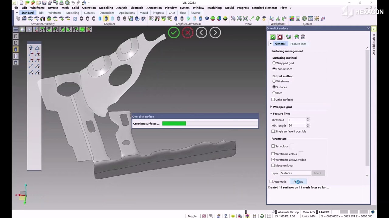 REVERSE One click surface