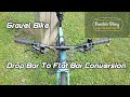 Gravel Bike Drop Bar to Flat Bar Handlebar Conversion