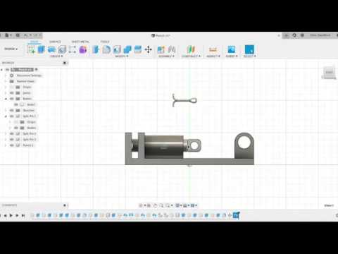 5. FUSION 360 - Creating mechanical models - Join components with slider motion