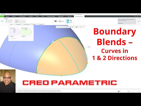 Creo Parametric - Boundary Blends and Curves in 1 and 2 Directions | Surfacing