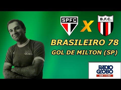 OSMAR SANTOS São Paulo 6 x 2 Botafogo(SP) 1978 gol de Milton Cruz